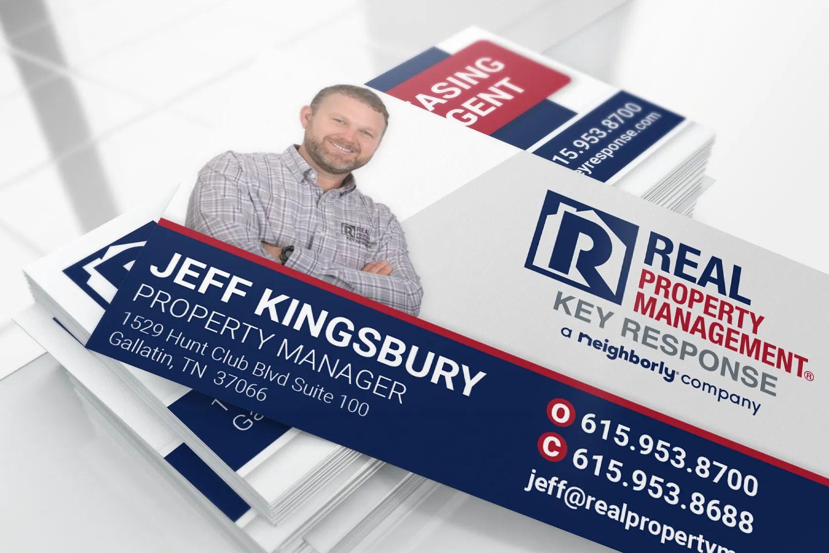 Jeff Kingsbury Real Property Management Key Response Business Cards